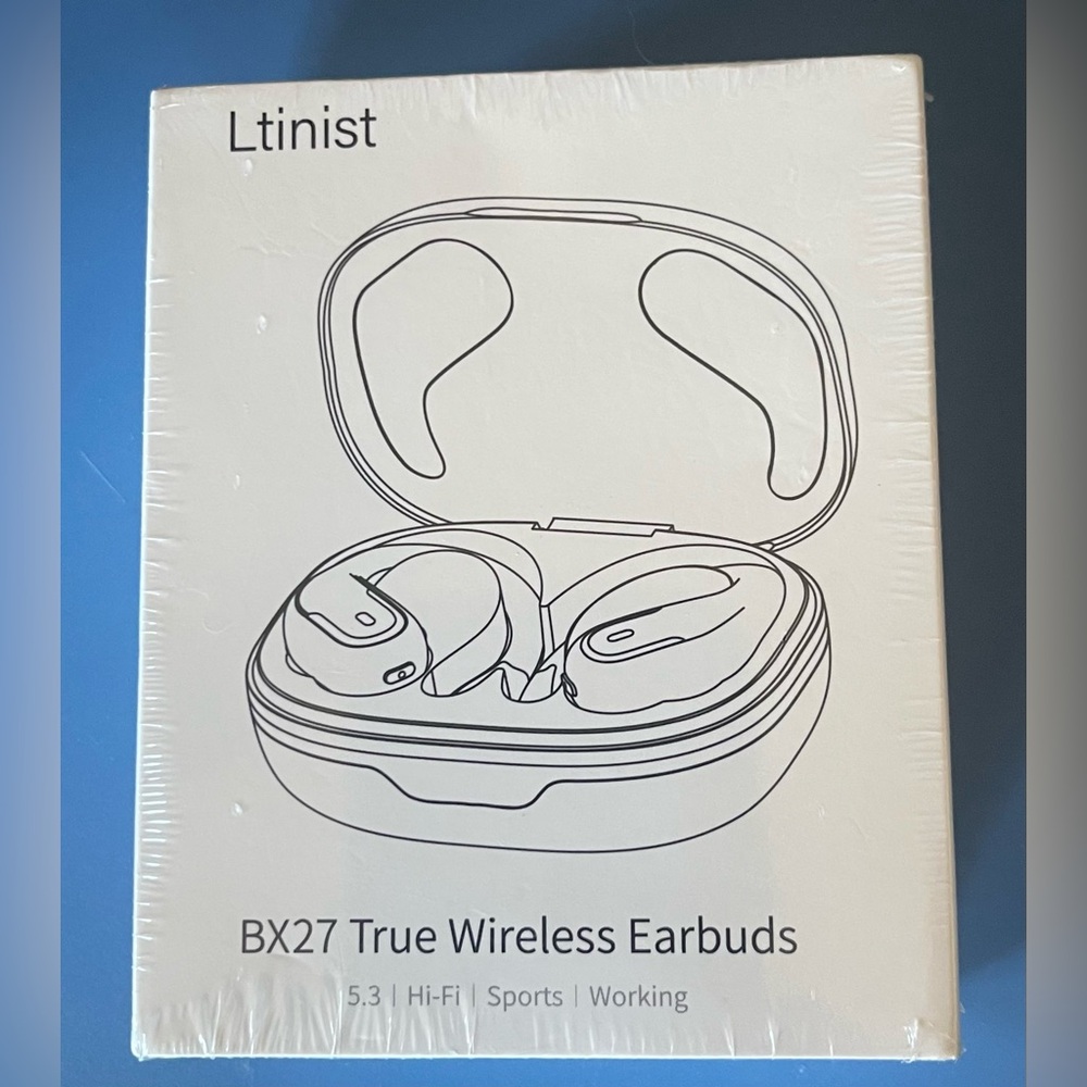 Ltinist New Bluetooth Earbuds with Earhooks and Pure Bass Sound: Black